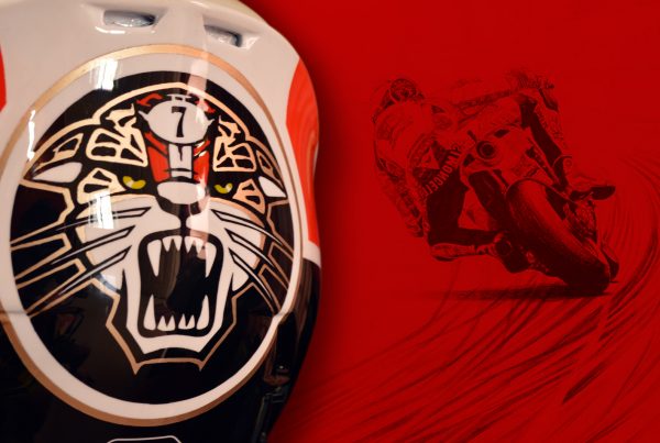 Custom helmet Simoncelli theme by wild custom banaglore
